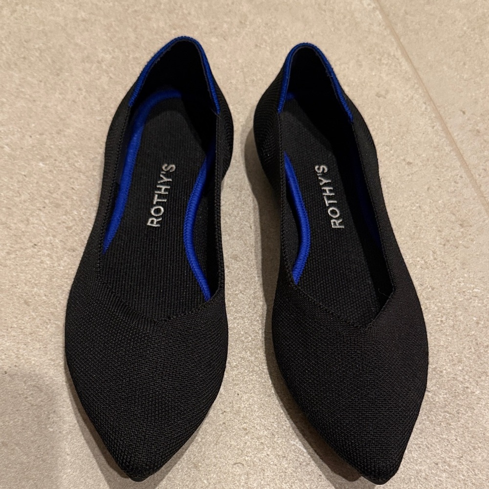 Rothy's Black The Point Flats 8.5